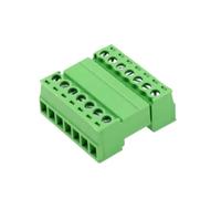 Bloques de terminales enchufables 5 juegos de conectores de bloque de terminales de tornillo en ángulo recto 15EDGRK de 3,81 mm, 2/3/4/5/6/7/8/9/10/12 pines, con cabezal de clavija(12P)