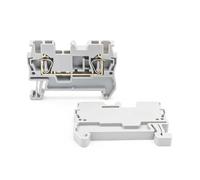 Bloques de terminales for riel DIN ST2.5 (10 unidades), conector PA66 con abrazadera de resorte, 2,5 mm², 32 A, 800 V, IEC60947(ST-2.5-10 PCS-GRAY)