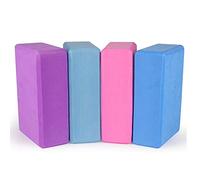 Bloques de yoga de 9 x 6 x 3 pulgadas, paquete de 4 bloques de espuma de ladrillo de yoga de alta densidad para mejorar la fuerza, la flexibilidad y el equilibrio, peso ligero y superficie