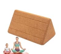 Bloques de yoga de corcho: ladrillo de yoga natural triangular, ladrillo de apoyo para profundizar posturas | Los accesorios de ecológicos para movimientos eficientes y seguros mejoran la fuerza,