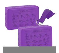 Bloques de yoga de espuma, 2 piezas portátiles, antideslizantes, soporte suave, ayuda de estiramiento ligero, ladrillo de equilibrio firme, equipo de yoga que mejora la estabilidad para principiantes