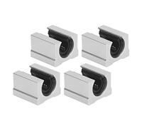 Bloques deslizantes de movimiento lineal SBR16UU |4 deslizadores de riel guía con rodamiento de bolas de aleación de aluminio |Tipo abierto para máquinas CNC/impresoras