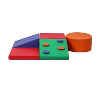 Bloques Espuma Psicomotricidad de 5 Piezas, Bloques de Espuma para Niños con Incluye Bloques para Escalar, Gatear y Deslizarse, Psicomotricidad Infantil, Alfombra Sensorial Bebé
