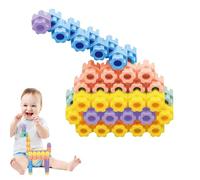 Bloques hexagonales: Juguete Educativo de construcción para niños, Cien Piezas de Conector Hexagonal para niños y niñas | Kit de Aprendizaje de ensamblaje Colorido