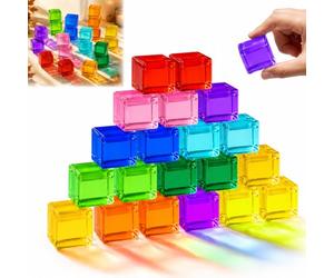 Bloques Luminosos de Acrílico, 10 Colores 20 Unidades Bloques de Luz