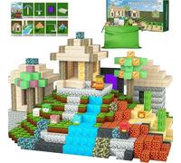 Bloques magnéticos - 104 piezas de azulejos magnéticos con temática de dinosaurio, bloques de construcción Magworld para construir minas, juguetes sensoriales STEM para niños y niñas de 3 a 8, 9 y 10