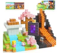 Bloques magnéticos - Build Mine Magnet World Magic Portal Set, bloques de construcción magnéticos para niños pequeños, juguetes sensoriales STEM para exteriores para niños y niñas de más de 3 años