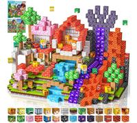 Bloques Magneticos Construccion Niños 100 Piezas 2CM 3+ Magneticas, Juego Magnetic Blocks Tiles Construcción, Juguetes Montessori para Niños 4 5 6 7 8 9 10 11 12 Regalos de Cumpleaños para Niñas