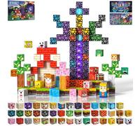 Bloques Magneticos Construccion Niños 150 Piezas 2CM 3+ Magneticas, Juego Magnetic Blocks Tiles Construcción, Juguetes Montessori para Niños 4 5 6 7 8 9 10 11 12 Regalos de Cumpleaños para Niñas