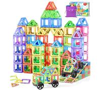 Bloques Magneticos Construccion Niños, Construcciones Magneticas Bloques de Construcción Magnéticos, Educativo Montessori Juguetes Niños 3 4 5 6 7 8 Años, 50 Piezas Magneticas Niños,Regalos de Pascua
