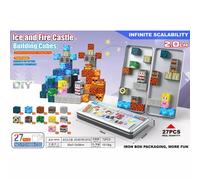 Bloques magnéticos de construcción - castillo de hielo, set de 27 piezas