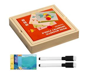 Bloques magnéticos - Juego de rompecabezas geométrico | Cubito cerebral cubos de cubos educativos seguros para niños viajes para viajes de edad igual o superior al niño regalo para el día del niño