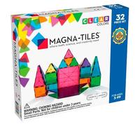 Bloques magnéticos Valtech Magna-Tiles Clear Colors, 32 Unidades