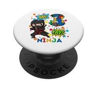 Bloques Ninja para niño de 3er cumpleaños Master Builder Kids PopSockets PopGrip Adhesivo
