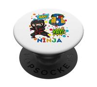 Bloques Ninja para niño de 8º cumpleaños Master Builder Kids PopSockets PopGrip Adhesivo