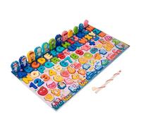 Bloques numéricos de refuerzo cognitivo, juego diversificado, rompecabezas de leña del alfabeto, educación temprana, juguetes de aprendizaje preescolar para niños pequeños (Tráfico de frutas)