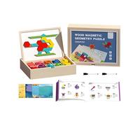 Bloques Puzzle - Juego Educativo STEM Magnético | Juego de Testigos Tangram ,para Adolescentes Casa Escuela Viajes