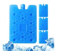 Bloques refrigerantes para refrigerador - Juego de 4 cajas portátiles | Paquete de hielo para alimentación, playa, camping, picnic, pesca, coche, exterior, carretera