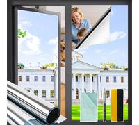 Bloss Película de privacidad unidireccional para ventanas de cristal, película de espejo unidireccional para ventana de casa, bloqueo de calor, película dicroica reflectante anti UV (17.7 x 118