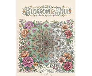Blossom and Soul: An Adult Coloring Book Featuring Beautiful Mandalas and Intricate Floral Patterns for Relaxation and Stress Relief, Stress ... Creative calm, Flower coloring book.