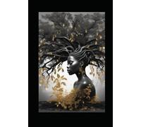 Blossom & Become Journal: Blank Journal with Empowering African American Woman Art, Inspirational Notebook for Writing & Creativity