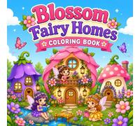 Blossom Fairy Homes Coloring Book: Cute Flower Fairy Houses, Enchanted Garden Cottages, Kawaii Fairy Village Scenes, Magical Mushroom Homes, Whimsical ... Coloring Pages for Relaxation and Creativity