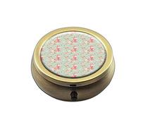 Blossom Flowers - Caja redonda de bolsillo de 2.1 pulgadas, 3 compartimentos para pastillero