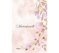 BLOSSOM NOTEBOOK BY PRETTYBOOKS (6" X 9") - 120 BLANK PAGES WITH PINK FLOWERS AT BOTTOM FOR ALL AGE GROUPS