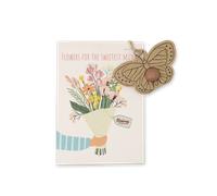 Blossombs Bomba de semillas - Decoración de regalo "Para la mejor mamá" - Mariposa (1 pieza)