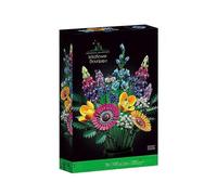 (Blossoms A)Artificial Rose Orchid Wildflower Potted Plant DIY Building Blocks Sets 3D Eternal Love Flower Model Home Decor Festival Gift