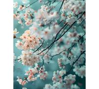 Blossoms on a Seafoam Breeze: Cherry Blossom College-Ruled Composition Notebook for Women, Teens and Students-110 Lined Pages with Field for School, Work, Notes and Daily Writing