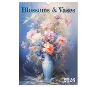 Blossoms & Vases (Wall Calendar 2026 DIN A3 portrait), CALVENDO 12 Month Wall Calendar: Discover the grace of nature's blooms and charming paintings of flowers in vases.