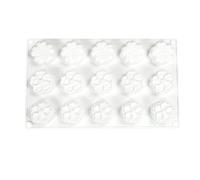 Blossomy Plan Molde para hornear de 15 orificios, silicona no mortal para dulces de fiesta, herramienta de cocina profesional fácil de limpiar, herramienta de cocina permanente para recubrir pudines