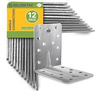 BLOSTM 12 x Angulos Metalicos Galvanizadas Escuadra Metalica De Angulo - 70mm x 70mm x 55mm