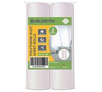 BLOSTM Plasticos para Cubrir Muebles - 2m x 50m Grande Rollos de Plastico Protector 2pcs para Muebles, Alfombras y Decoración - Plastico Cubretodo Exterior y Interior Impermeable (2 Piezas)