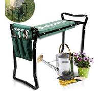 BLOSTM Rodillera y Asiento de jardín 2 en 1, Plegable, Almohadilla de jardín portátil y Taburete de jardín con Asas, cojín Grueso de Espuma Suave, Alta Capacidad de Carga (hasta 150kg)
