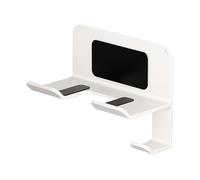 Blow Dryer Hanger Mountable Bracket - No Drill Styling Appliance Dock for Vanity Arrangement | Compact Equipment Cradle with Firm Grip Pad & Cord Management Slot for Washroom Studio Suite Fitness Chan