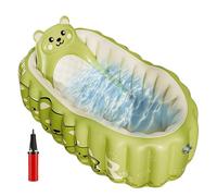 Blow Up Baby Bathtub - Inflatable Toddler Bath Tub | Portable Infant Bathtub With Pump Travel Accessory, Foldable Baby Shower Essential For Bathing Swimming Indoor Outdoor Camping Beach Vacation Boys