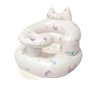 Blow Up Baby Seat, Inflatable Floor Sofa, 40cm, Portable Learning Chair, Built-In Pump Support, Foldable Nursery Cushion, Soft Backrest for Bed Travel Playtime