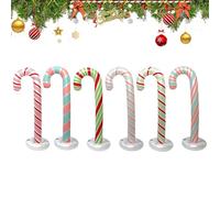 Blow Up Christmas Decorations - Candy Dog Inflatable, 6 Pieces Large Holiday Ornament Display, Bright Red White Design | Festive Decoration With Stable Water Base For Yard Garden Patio Vacation House