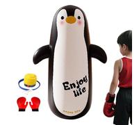 Blow Up Punching Bag - Inflatable Boxing Bag, 47 Inch Kids Punching B́ag Set, Indoor Children Workout Exercise Training Sports Entertainment Home Gym, Includes Gloves and Pump for Safe Fun Ṕunching Ac