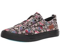 Blowfish Malibu Play Legacy, Zapatillas Mujer, Estampado de Calavera de azúcar Antracita, 40.5 EU