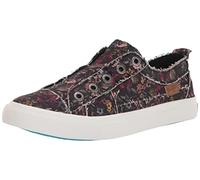 Blowfish Malibu Reproducir, Zapatillas Mujer, Lienzo Estampado Floral Negro aplastante, 38 EU