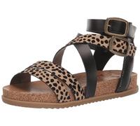 Blowfish Malibu Sandalia Fandie para mujer, Sand Pixie Leopard/Black Dyecut, 38.5 EU