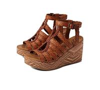 Blowfish Malibu Sandalia Pazazz para mujer, Scotch Sunny Weave/troquelado, 37.5 EU