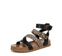 Blowfish Malibu Sandalias elegantes para mujer, Piel sintética negra y leopardo, 38 EU
