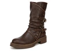Blowfish Malibu Venice - Botas de doble hebilla para mujer, color marrón, talla 36, Brown, 41 EU