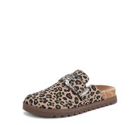 Blowfish Malibu Zuecos Sienna para mujer, Leopard gamuza sintética, 37 EU