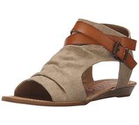 Blowfish Mujeres Bella Punta Abierta Casual Sandalias con Plataforma, Desert Sand Rancher Canvas/Dyecut, Talla 6.5