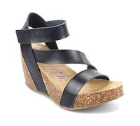 Blowfish Women's Hapuku Wedge Sandal, Black Dyecut, 6 Medium US